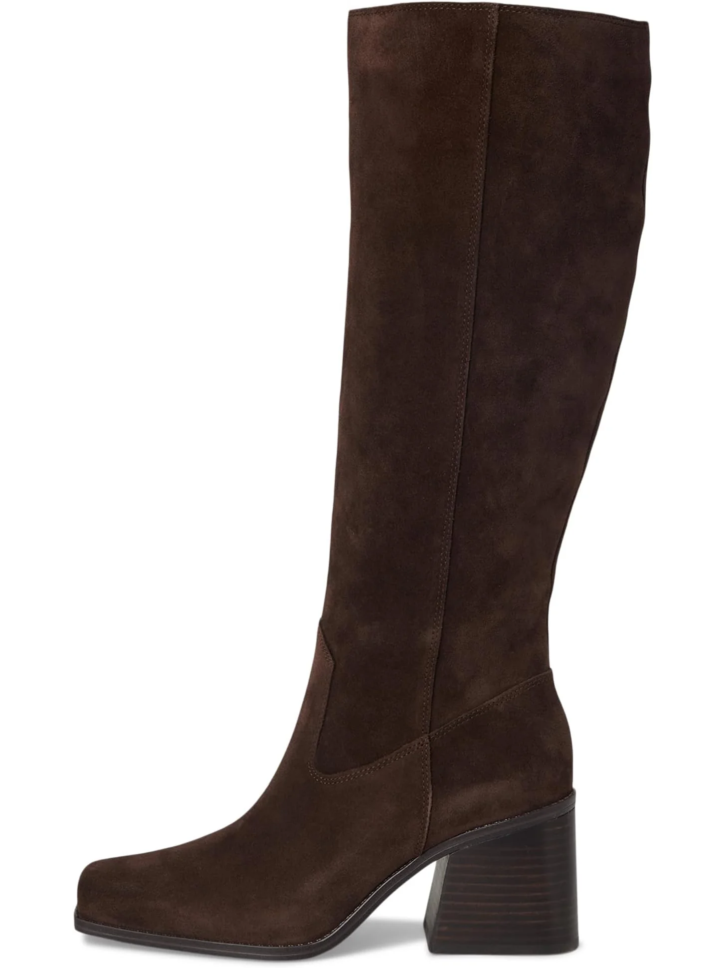 Ботинки Vince Camuto Women's Sangeti Stacked Heel Knee High Boot — изображение 4 из 7, брауни