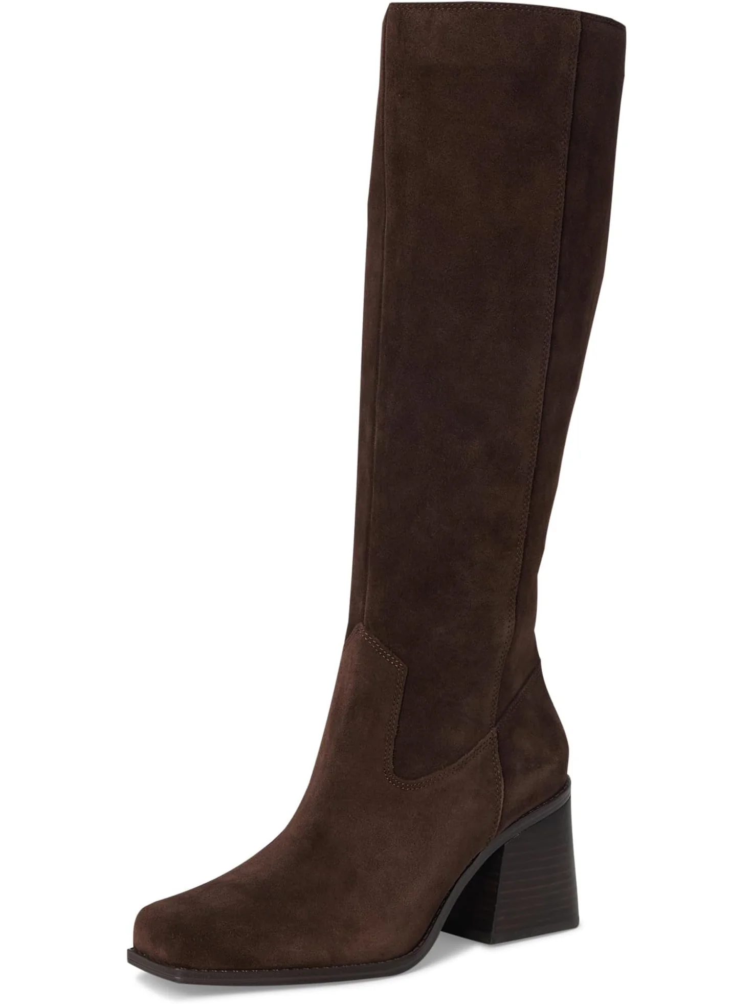 Ботинки Vince Camuto Women's Sangeti Stacked Heel Knee High Boot — изображение 7 из 7, брауни