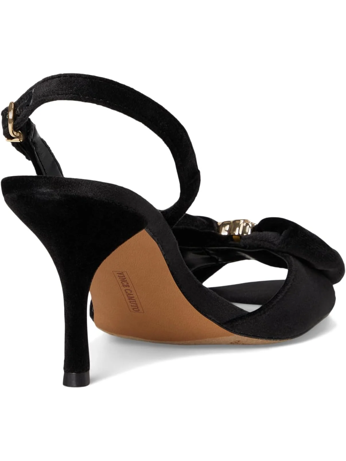 Туфли Vince Camuto Women's Paycen Bow Detail Slingback High Heel Sandal — изображение 5 из 7, черный