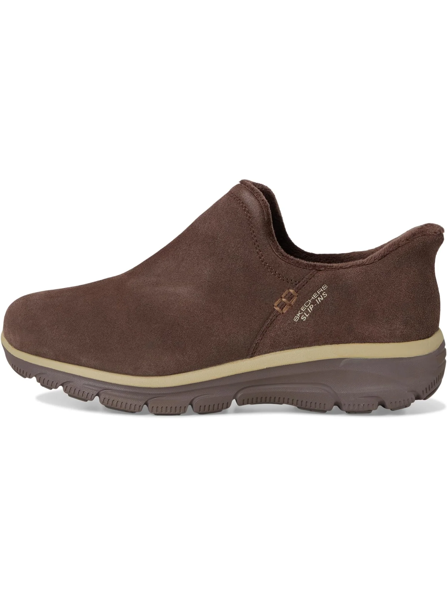 Лоферы SKECHERS Women's Easy Going - Modern Hour Suede Hands Free Slip-Ins — изображение 4 из 7, шоколад