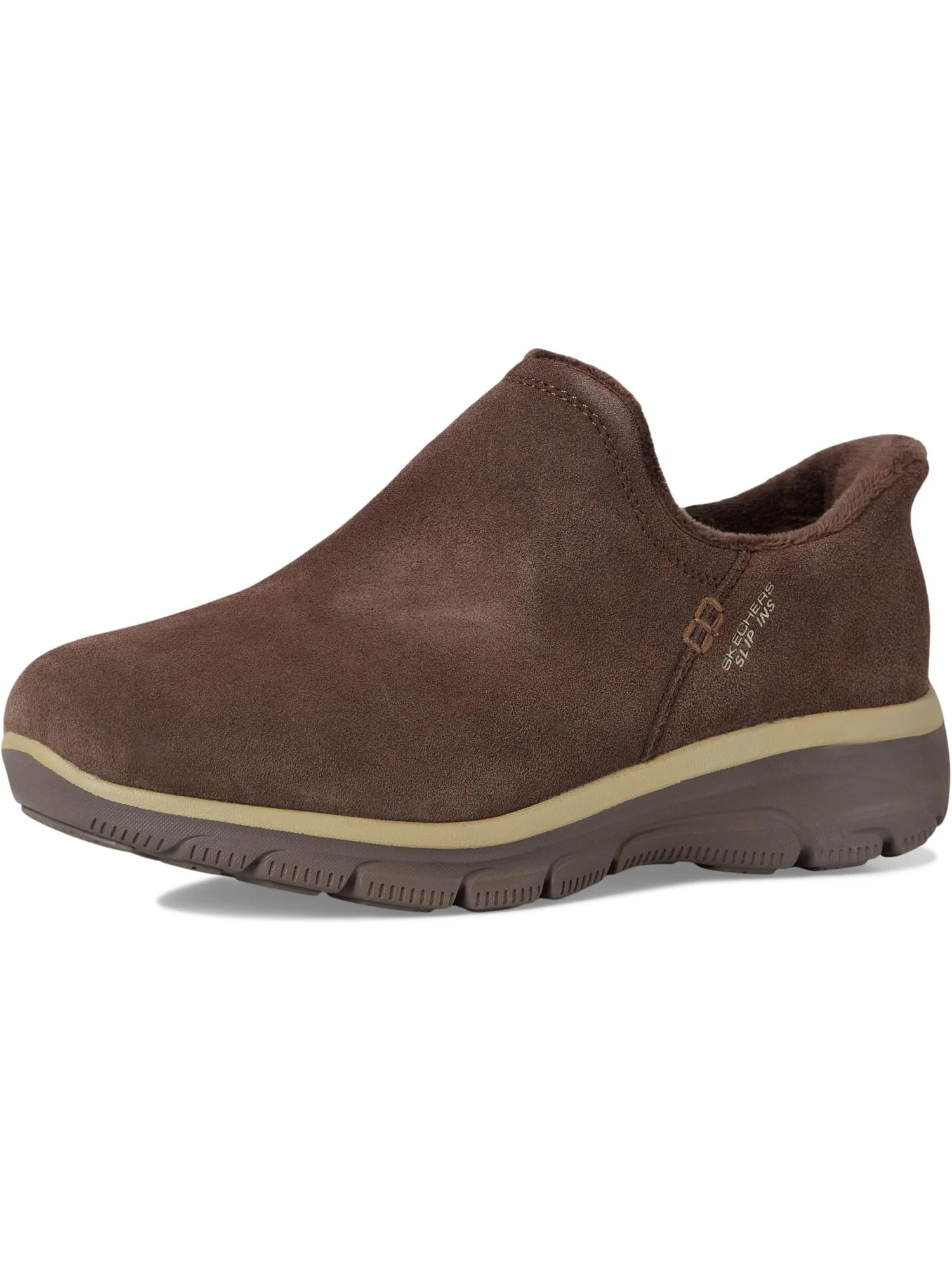 Лоферы SKECHERS Women's Easy Going - Modern Hour Suede Hands Free Slip-Ins — изображение 7 из 7, шоколад