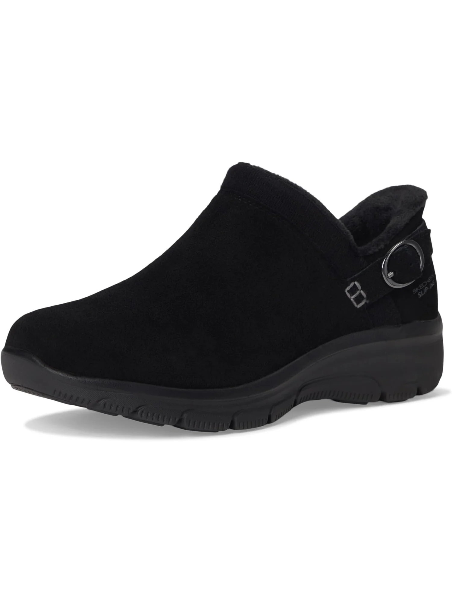 Кроссовки SKECHERS Women's Easy Going - Modern Time Hands Free Slip-ins — изображение 7 из 7, черный/черный