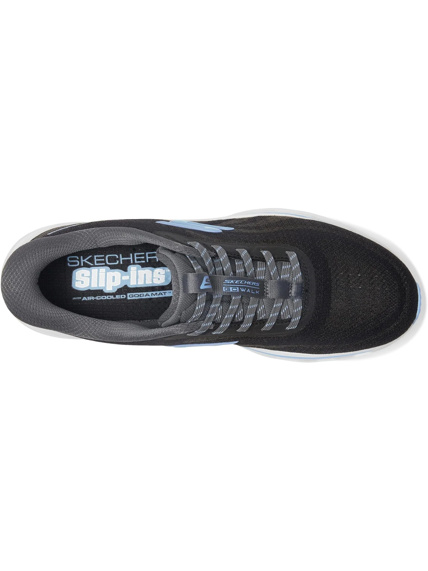 Кроссовки SKECHERS Performance Women's Go Walk Glide Step 2.0 Maria Hands Free Slip-ins — изображение 2 из 7, черный/синий