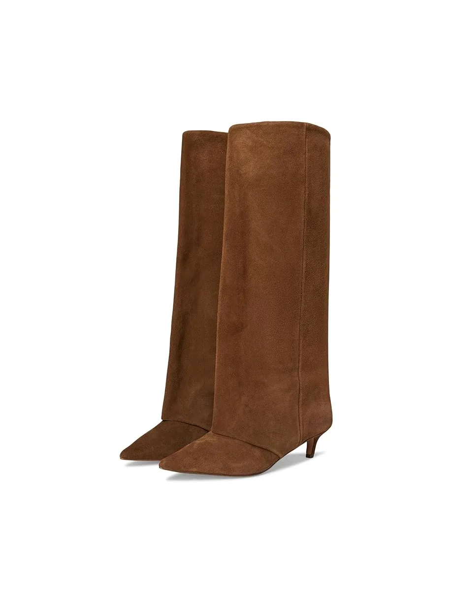 Женские ботинки Steve Madden Luca, Chesnut Suede Wide Calf