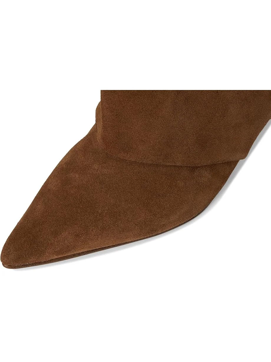 Женские ботинки Steve Madden Luca, Chesnut Suede Wide Calf — изображение 2 из 7, каштановый