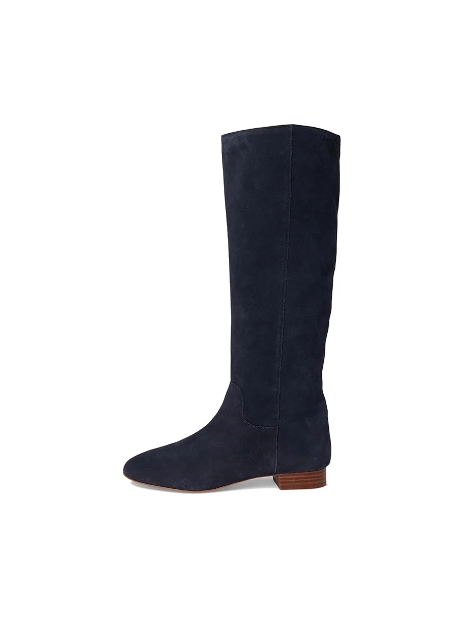 Женские высокие ботинки Madewell Taylor с круглым носком - Suede — изображение 4 из 7, глубокий индиго
