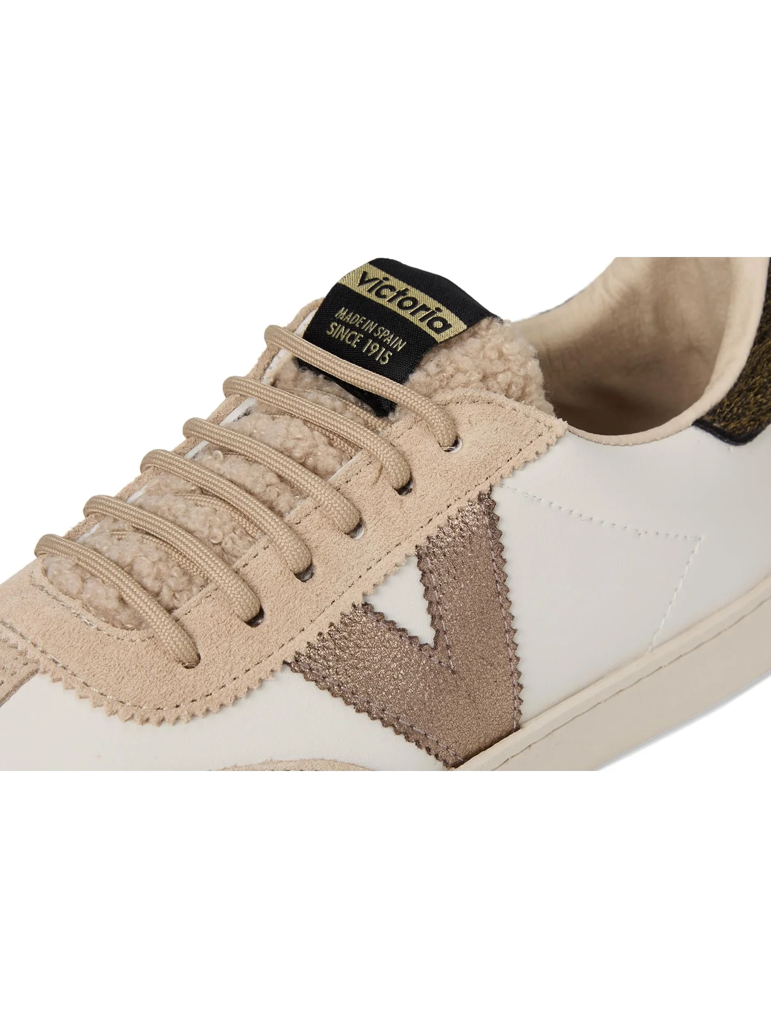 Кроссовки victoria Women's Berlin Ciclista Metallic & Shirling — изображение 6 из 7, бежевый