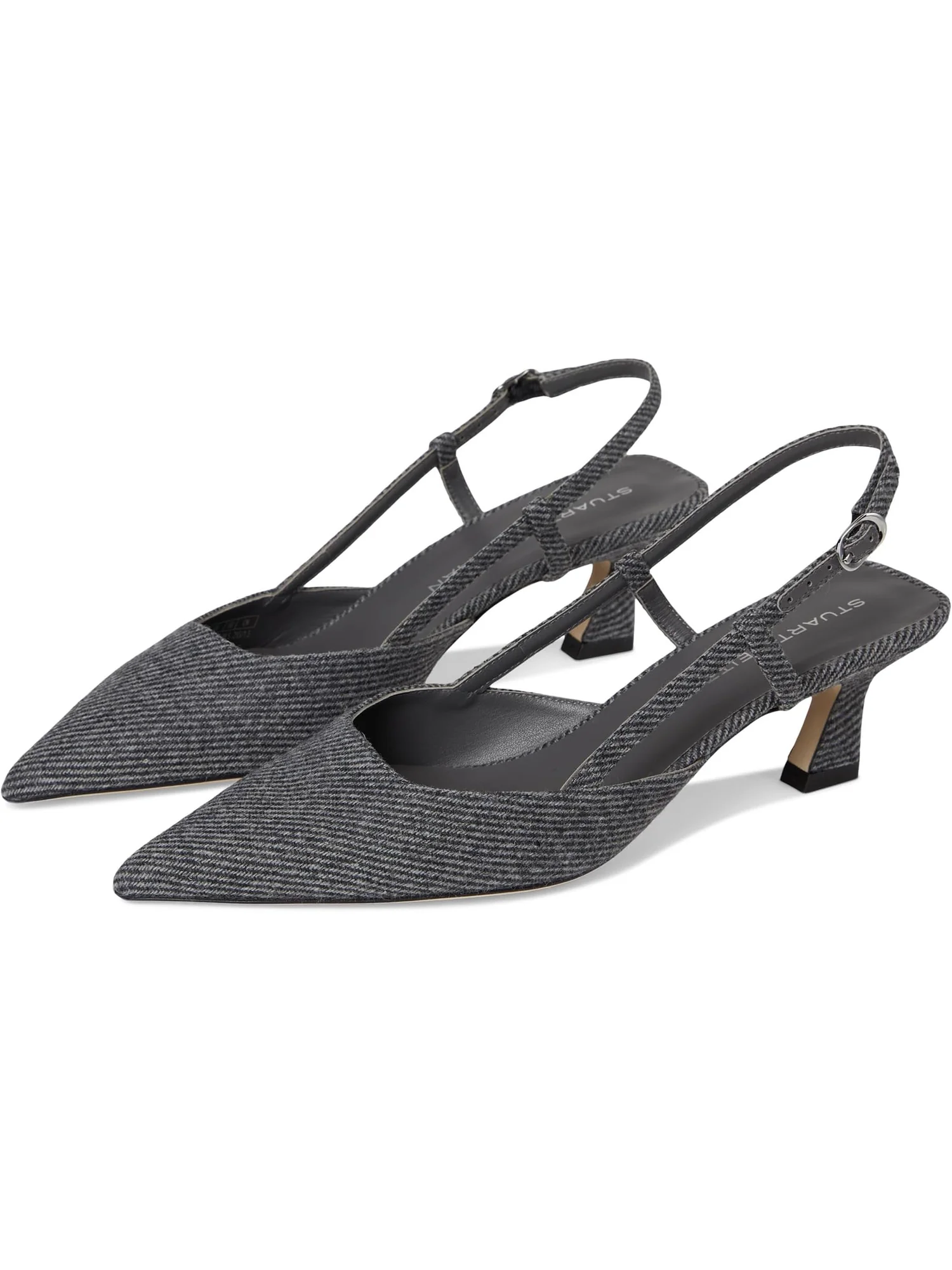Туфли Stuart Weitzman Women's Vinnie 50 Slingback — изображение 1 из 7, черный/белый
