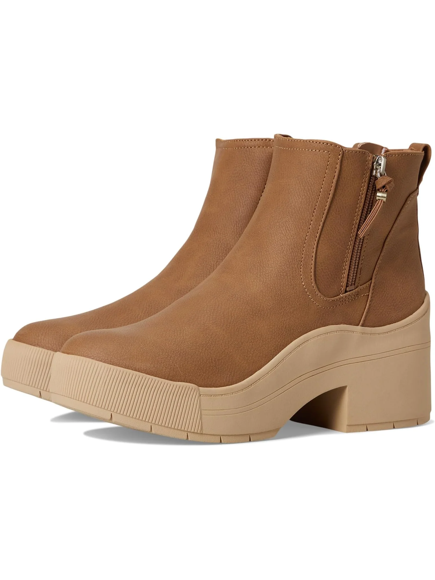 Ботинки Dr. Scholl's Women's Time Off Up Zip Zip Short Boots — изображение 1 из 7, коричневый