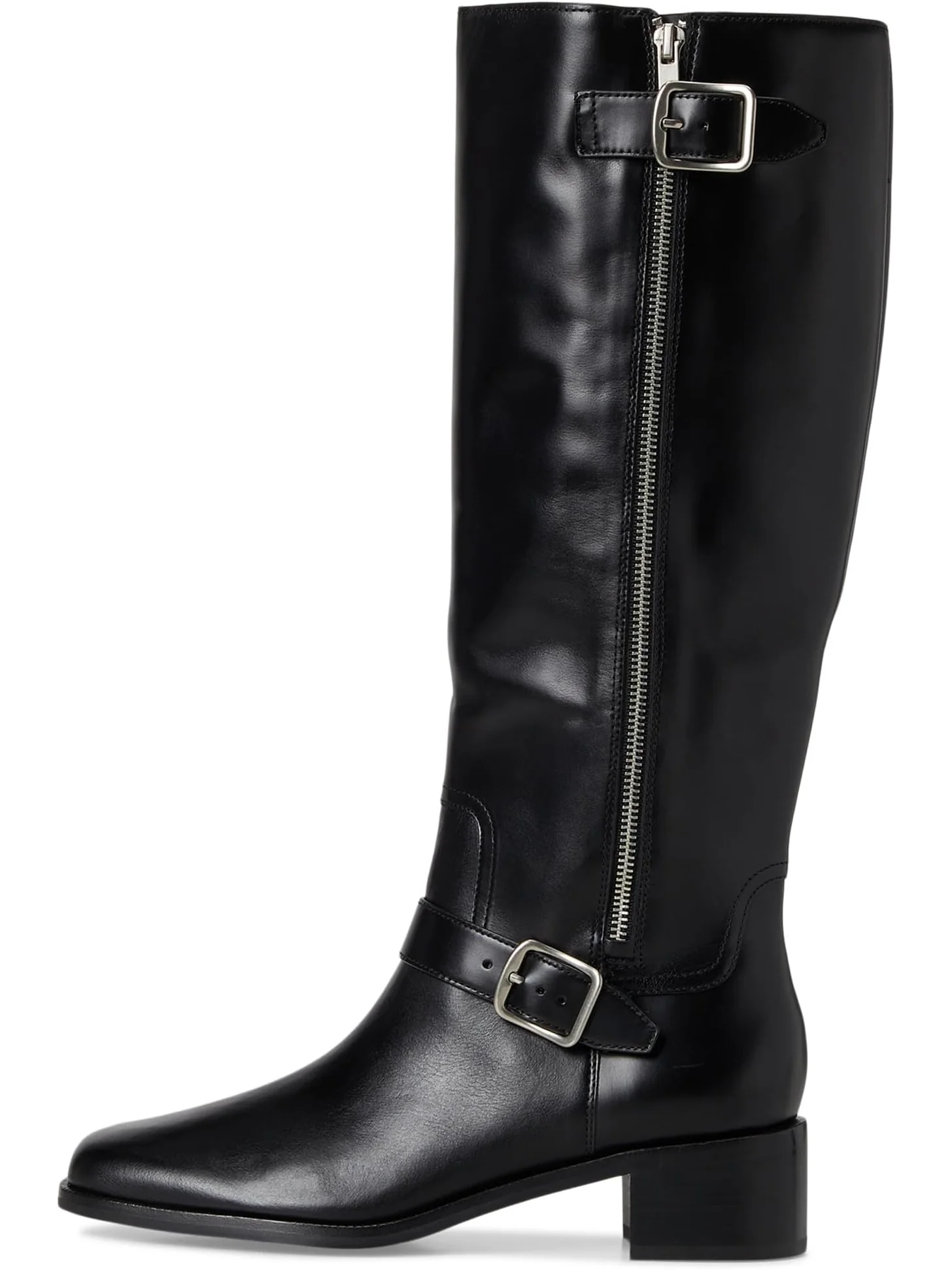 Ботинки Vince Women's Leighton Zip Tall Boots — изображение 4 из 7, черный
