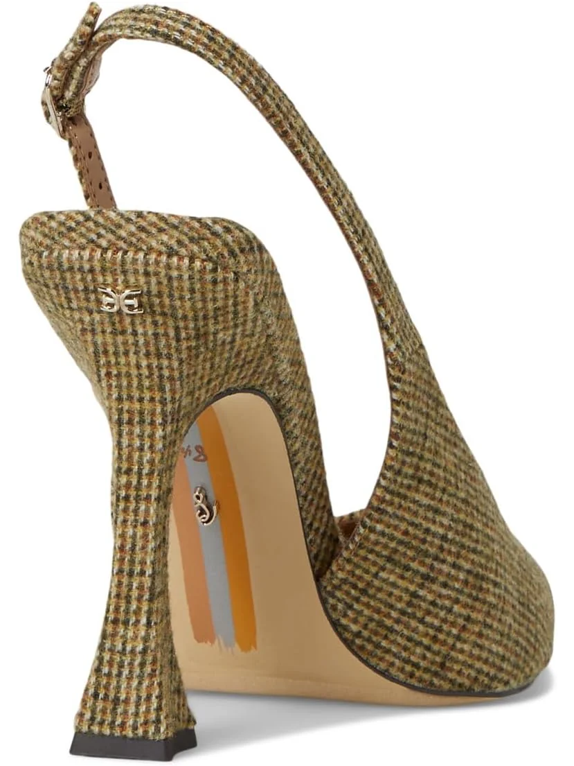 Туфли Sam Edelman Women's Odette 2 Slingback Shoes — изображение 5 из 7, оливковый мульти