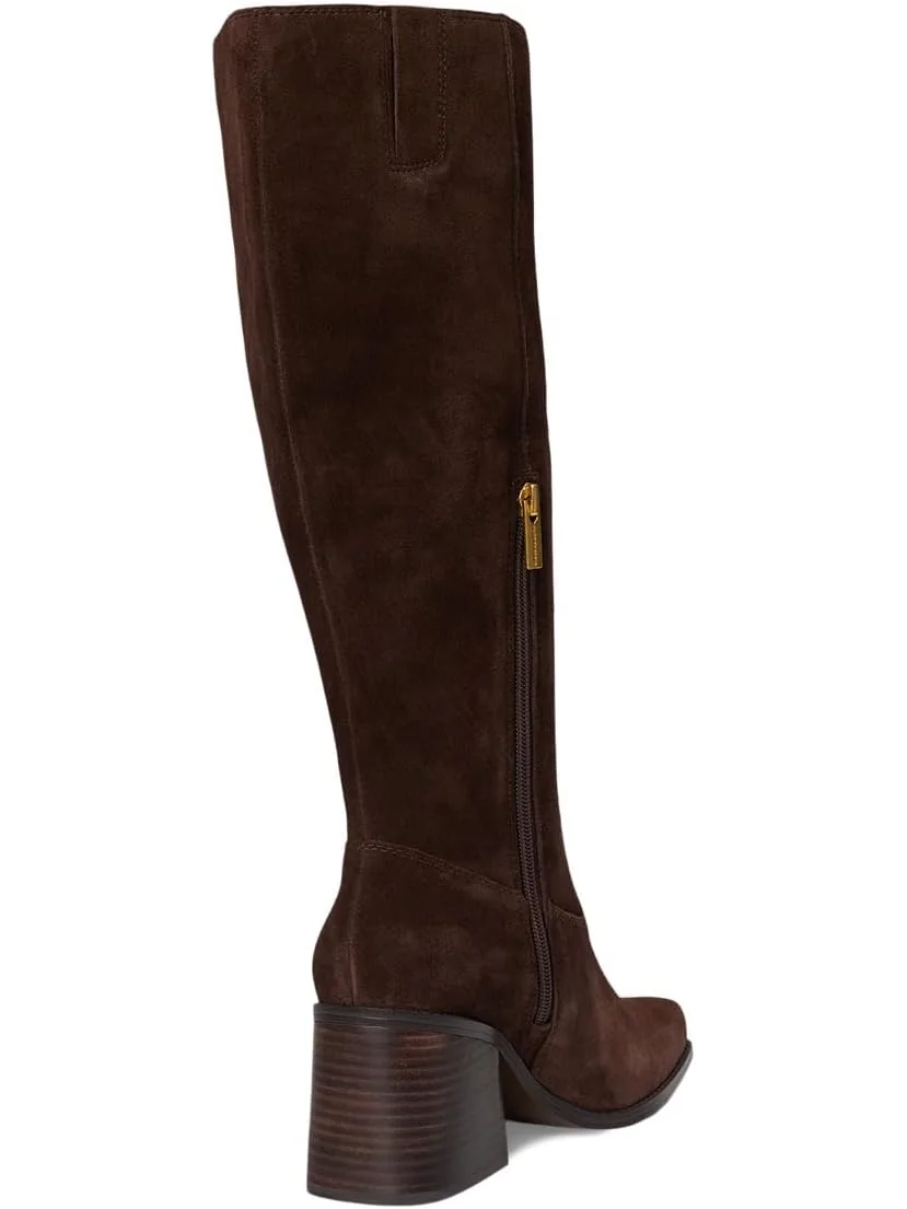 Ботинки Vince Camuto Women's Sangeti Wide Calf Stacked Heel Knee High Boot — изображение 5 из 7, брауни