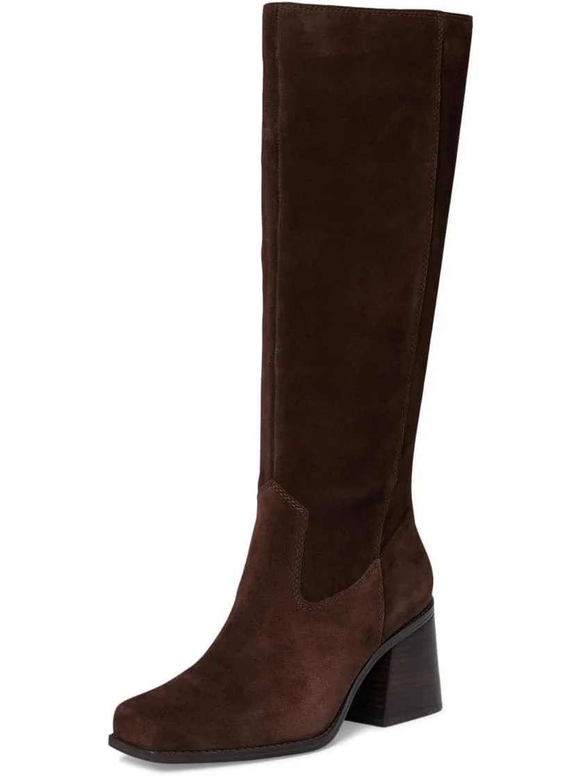 Ботинки Vince Camuto Women's Sangeti Wide Calf Stacked Heel Knee High Boot — изображение 7 из 7, брауни