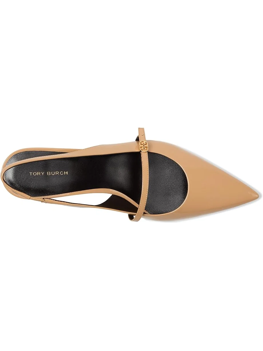 Женские туфли-лодочки Tory Burch Double T Buckle Mary Jane 45mm, Cantucci/Cantucci — изображение 2 из 7, бежевый