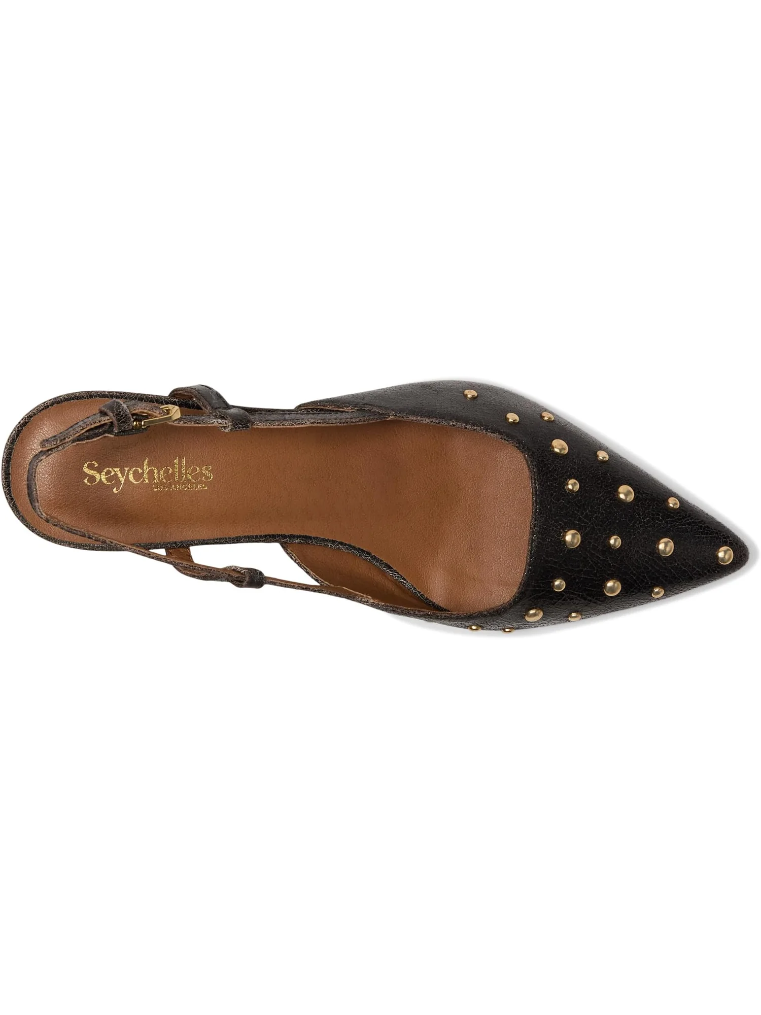 Туфли Seychelles Women's Crawford Crackle Leather Pump — изображение 2 из 7, черный/бежевый