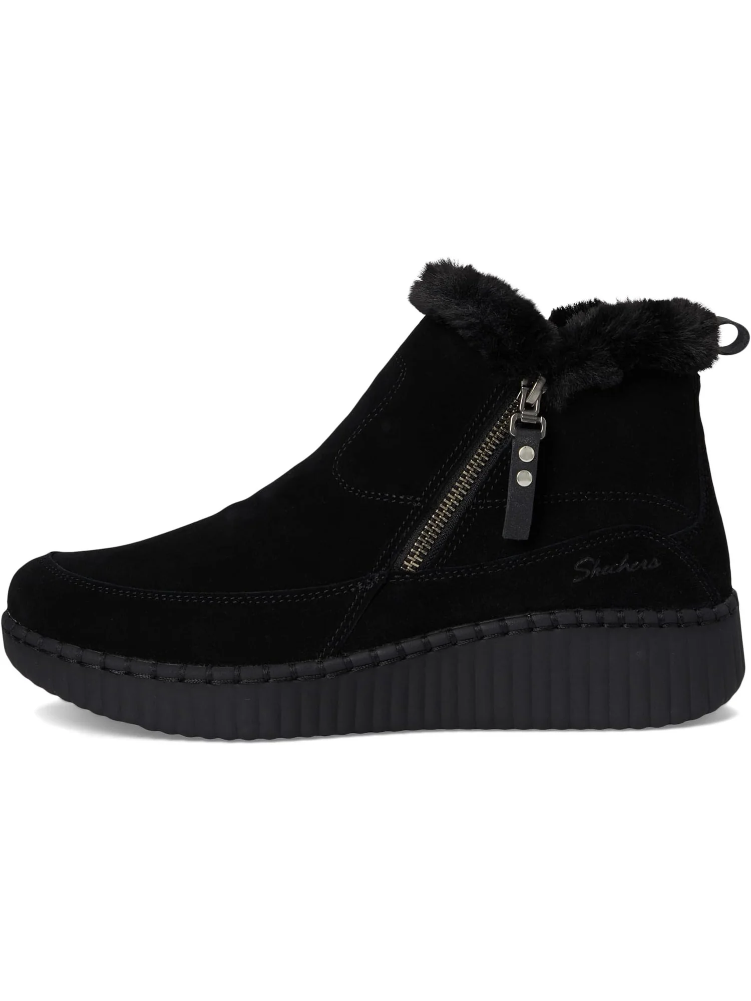 Кроссовки SKECHERS Women's Wilshire Blvd - Fresh Zip — изображение 4 из 7, черный/черный