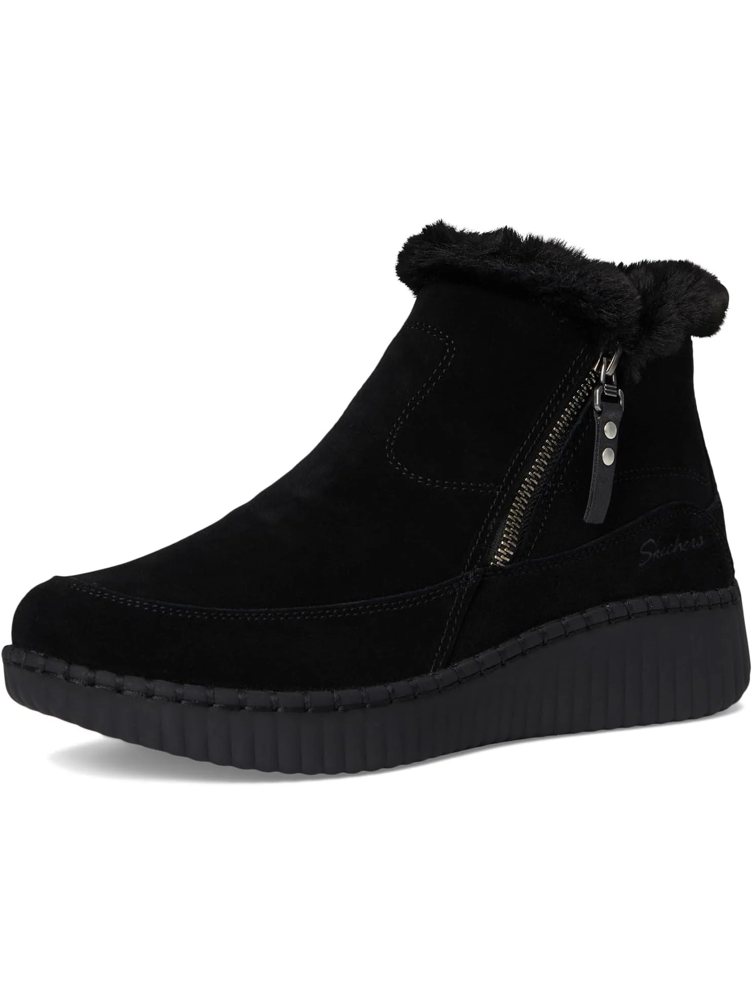 Кроссовки SKECHERS Women's Wilshire Blvd - Fresh Zip — изображение 7 из 7, черный/черный