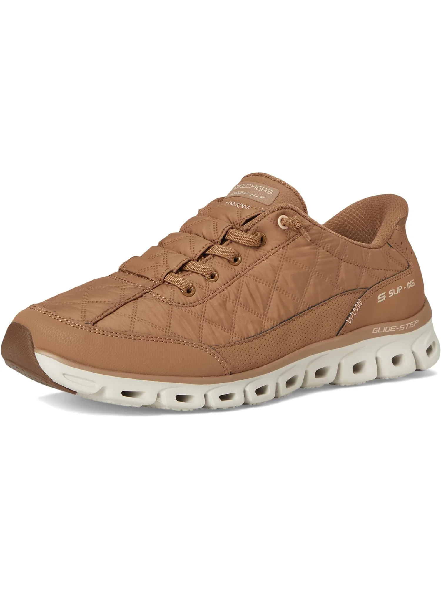 Кроссовки SKECHERS Women's Glide-step - At Ease Cozy Fit Hands Free Slip-Ins — изображение 7 из 7, орех