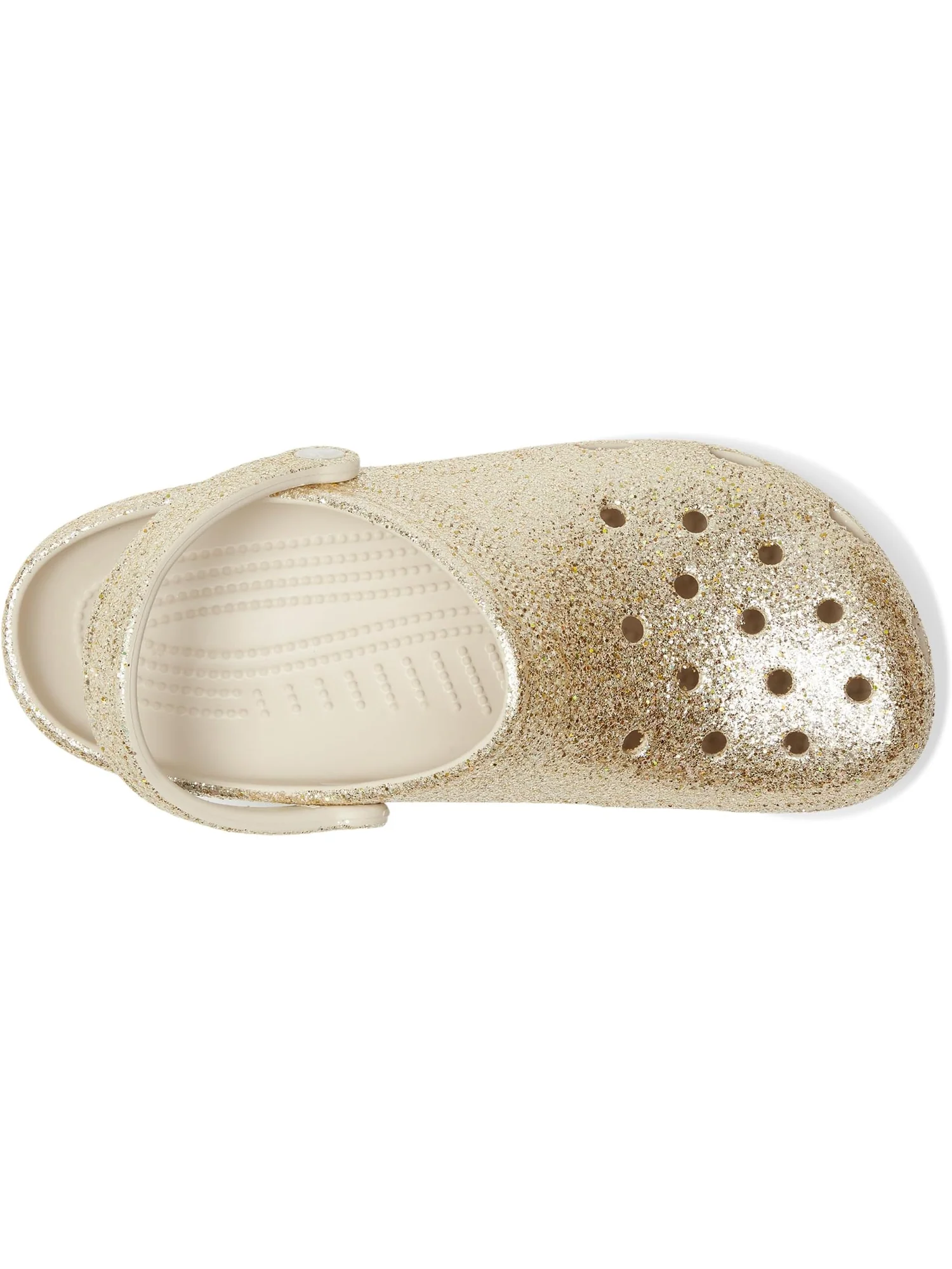 Сабо Crocs Unisex Classic Clog - Glitter — изображение 2 из 7, бежевый
