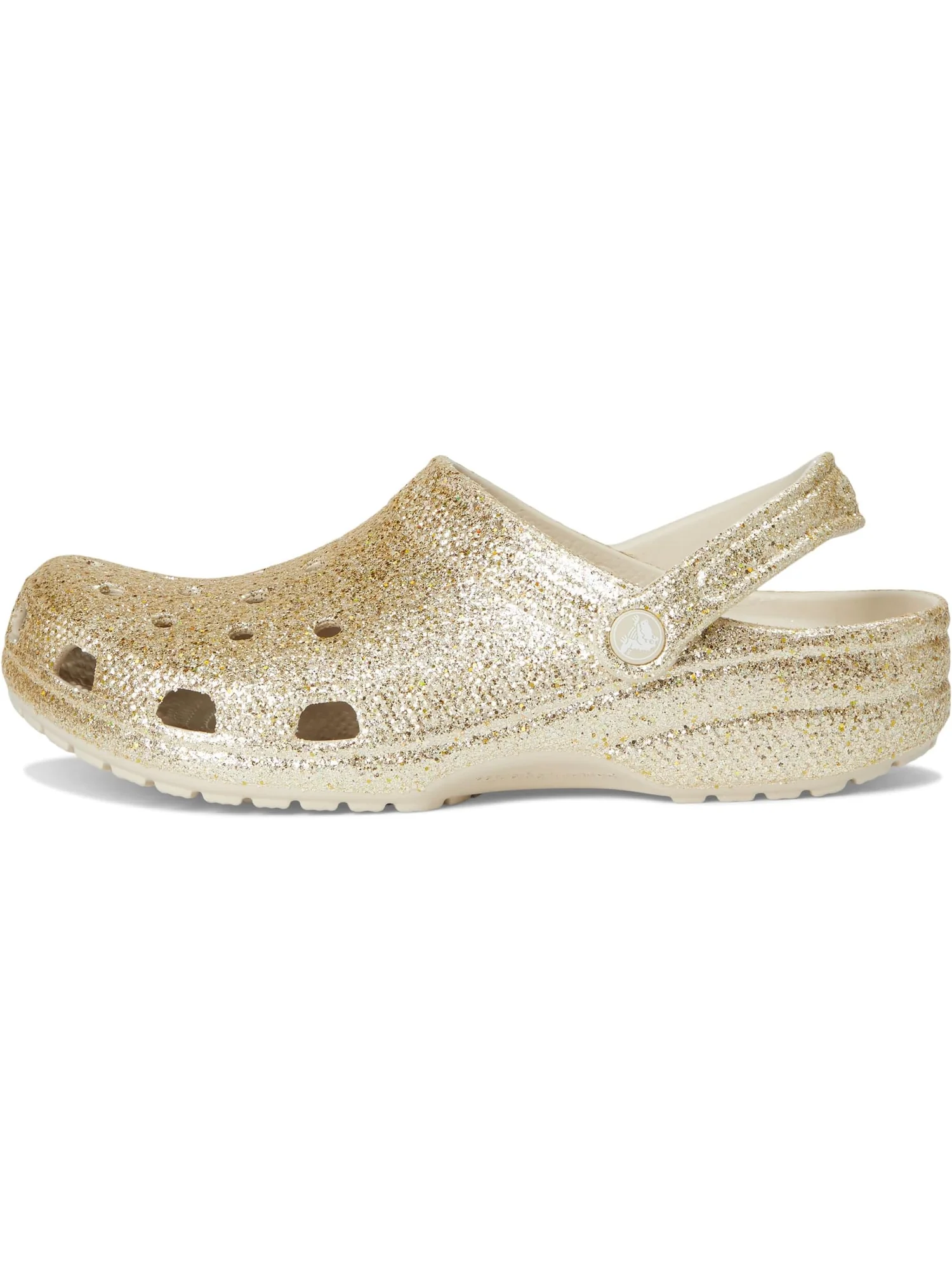 Сабо Crocs Unisex Classic Clog - Glitter — изображение 4 из 7, бежевый