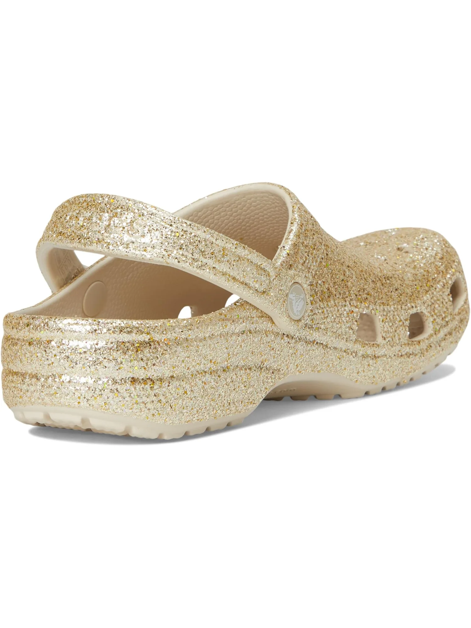 Сабо Crocs Unisex Classic Clog - Glitter — изображение 5 из 7, бежевый