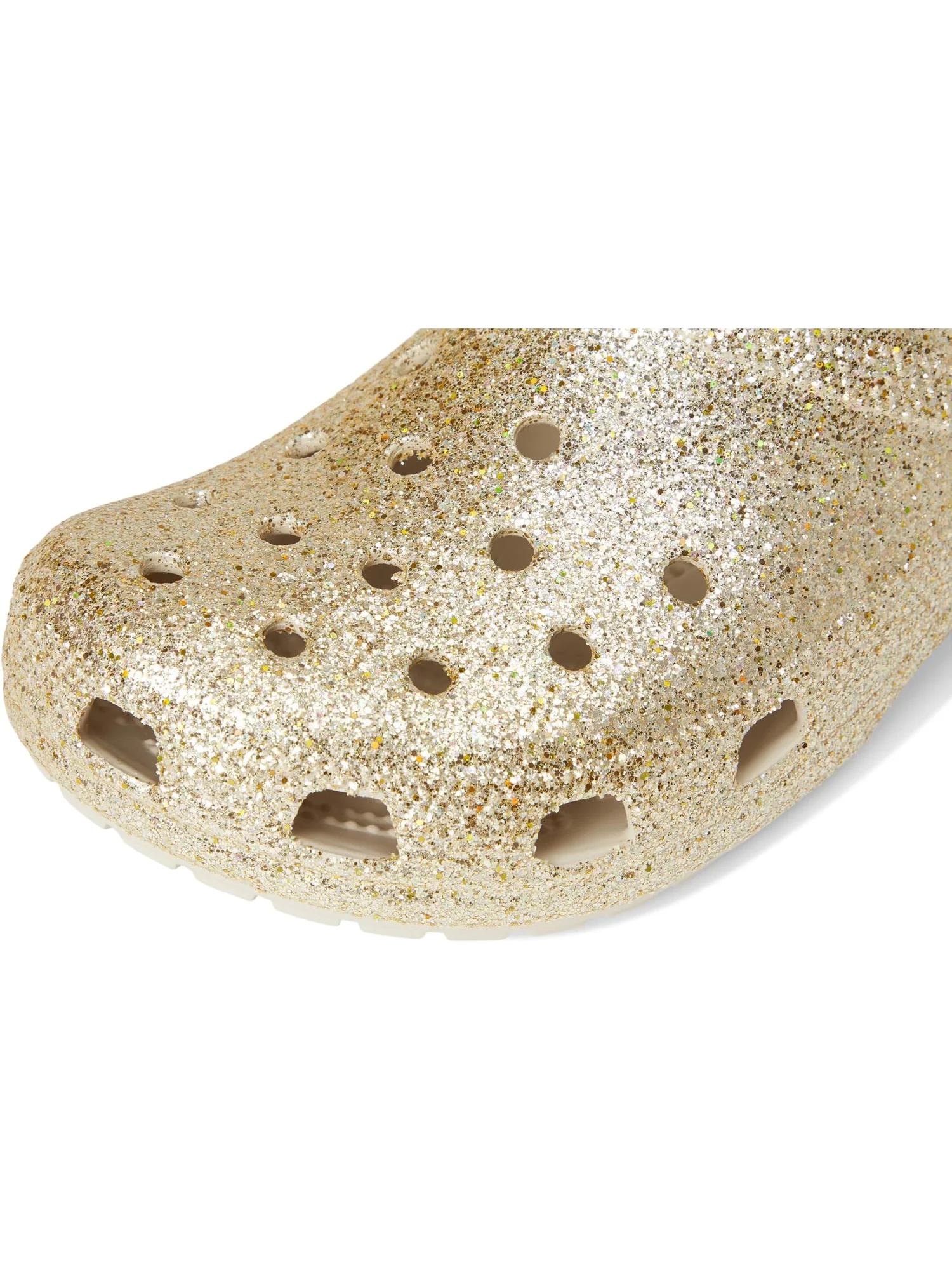 Сабо Crocs Unisex Classic Clog - Glitter — изображение 6 из 7, бежевый