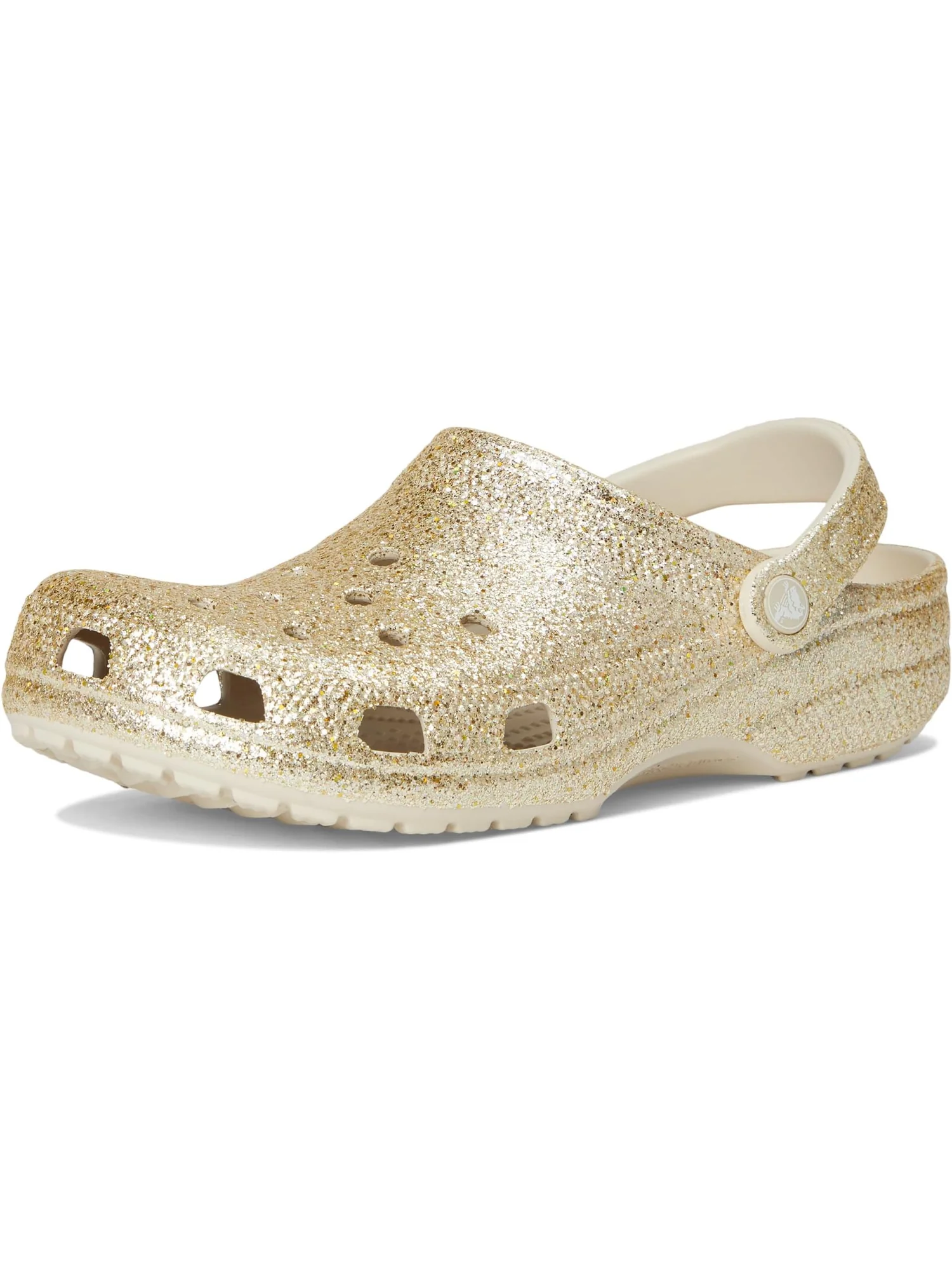 Сабо Crocs Unisex Classic Clog - Glitter — изображение 7 из 7, бежевый