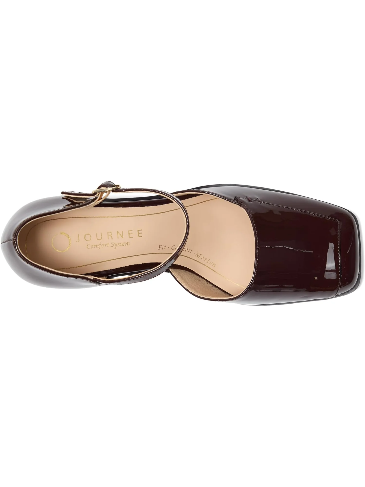 Туфли Journee Collection Women's Evangeline, Patent/Chocolate — изображение 2 из 7, шоколад