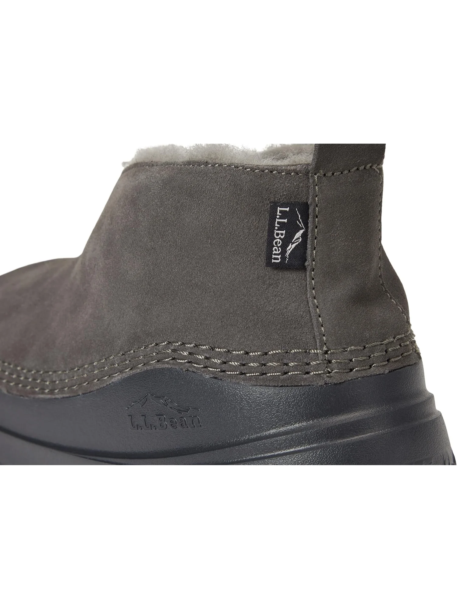 Тапочки L.L.Bean Women's Wicked Good Max Boot Slipper — изображение 6 из 7, серый/черный