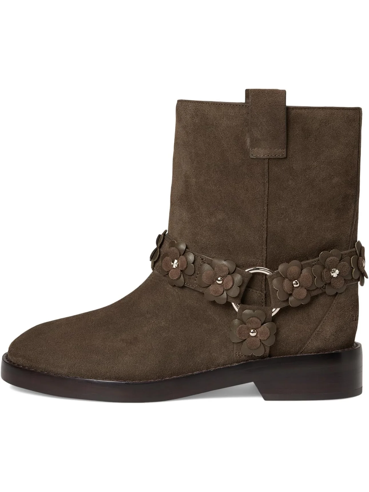 Ботинки Kate Spade New York Women's Spade Flower Garden Suede Moto Boots — изображение 4 из 7, приглушенный шалфей
