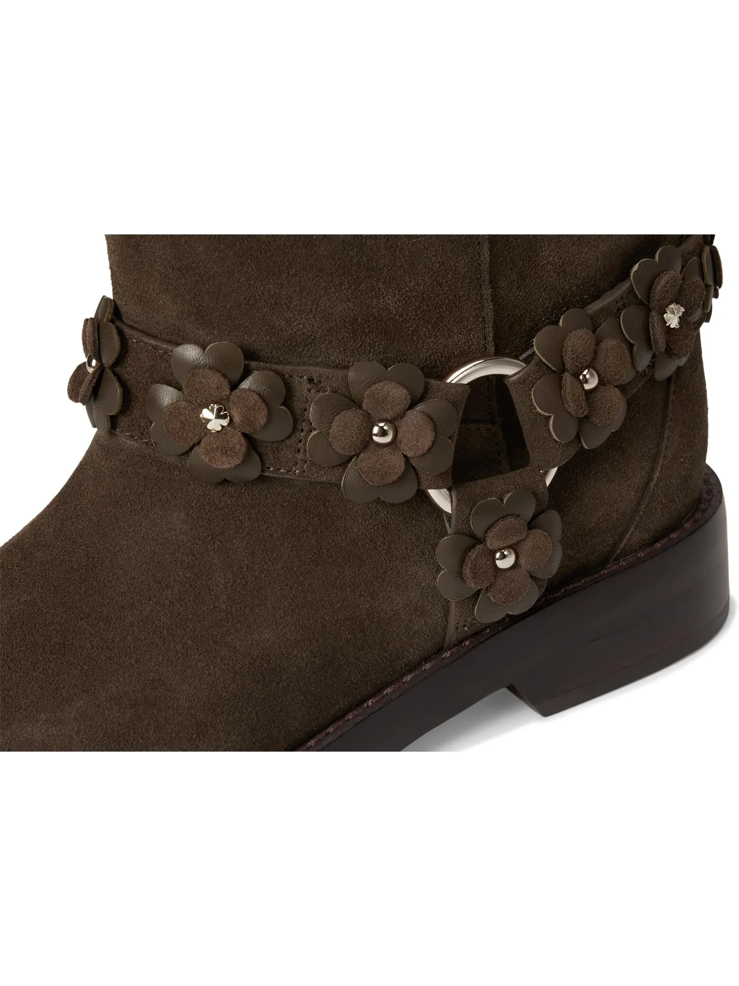Ботинки Kate Spade New York Women's Spade Flower Garden Suede Moto Boots — изображение 6 из 7, приглушенный шалфей