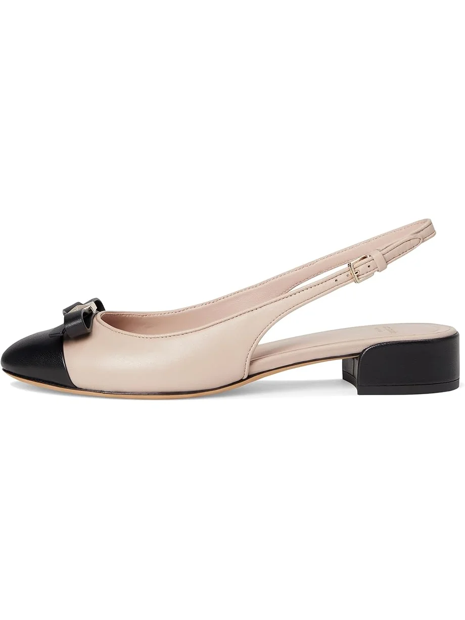 Женские туфли-лодочки Kate Spade New York Deco Bow Smooth Leather Slingback — изображение 4 из 7, пергаментный