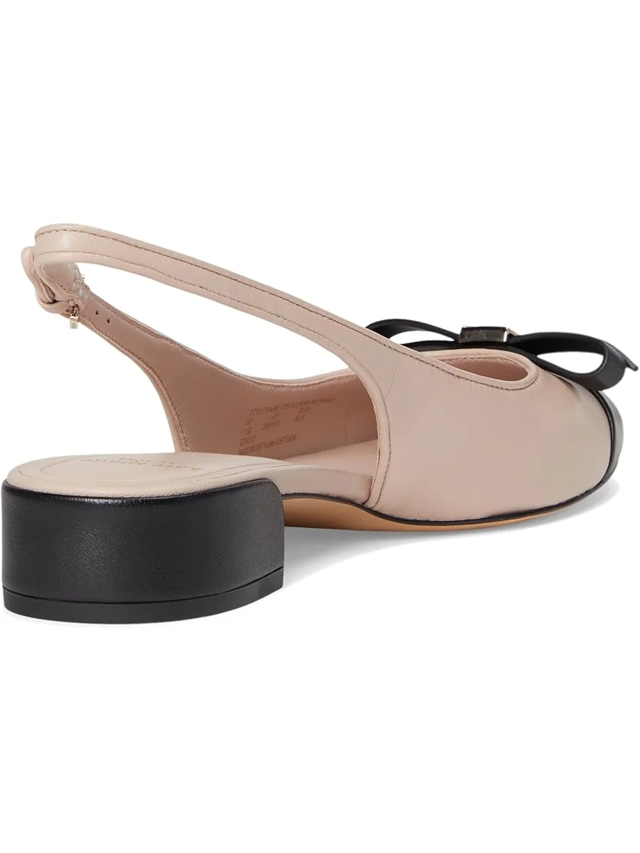 Женские туфли-лодочки Kate Spade New York Deco Bow Smooth Leather Slingback — изображение 5 из 7, пергаментный