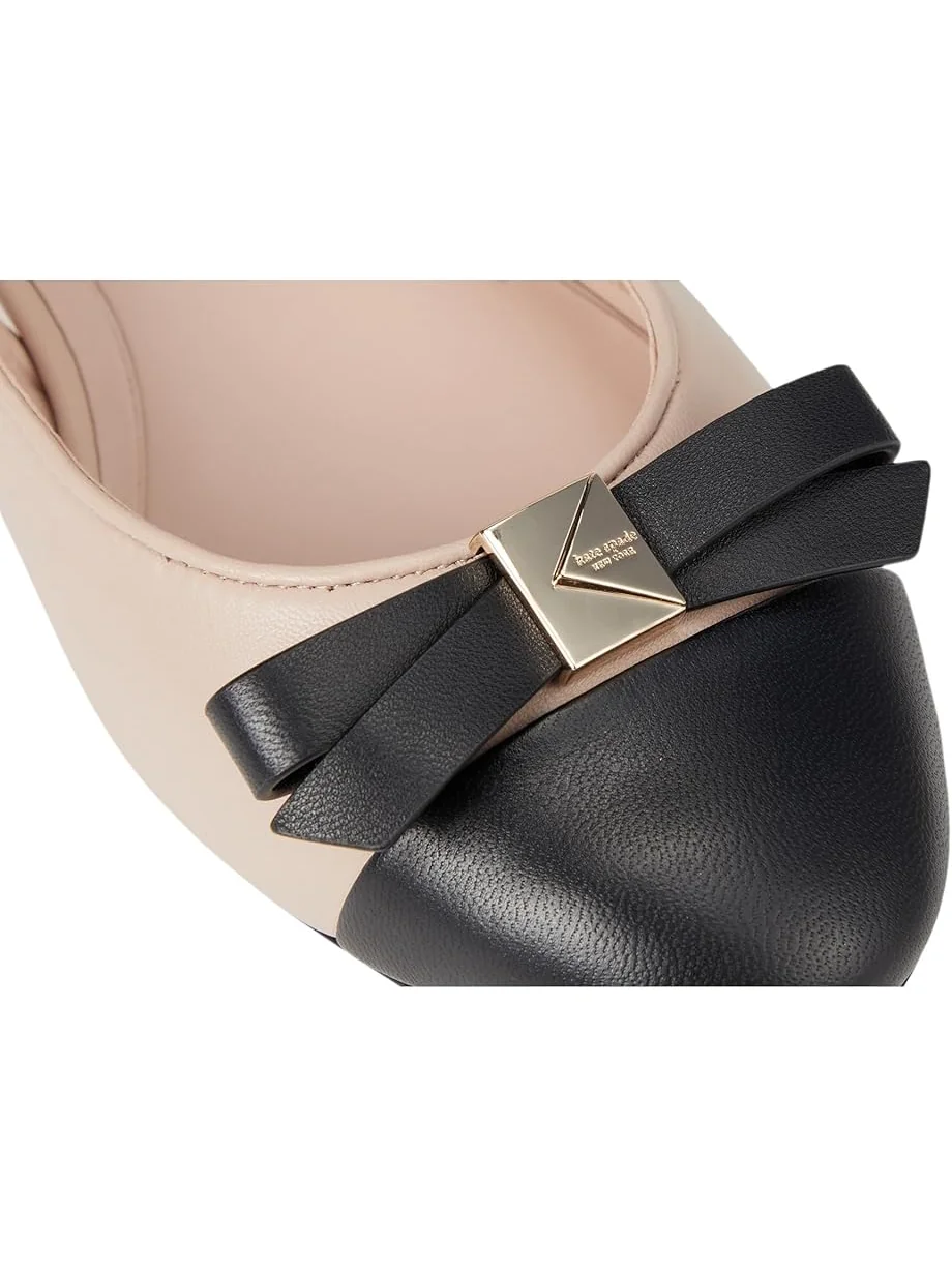 Женские туфли-лодочки Kate Spade New York Deco Bow Smooth Leather Slingback — изображение 6 из 7, пергаментный