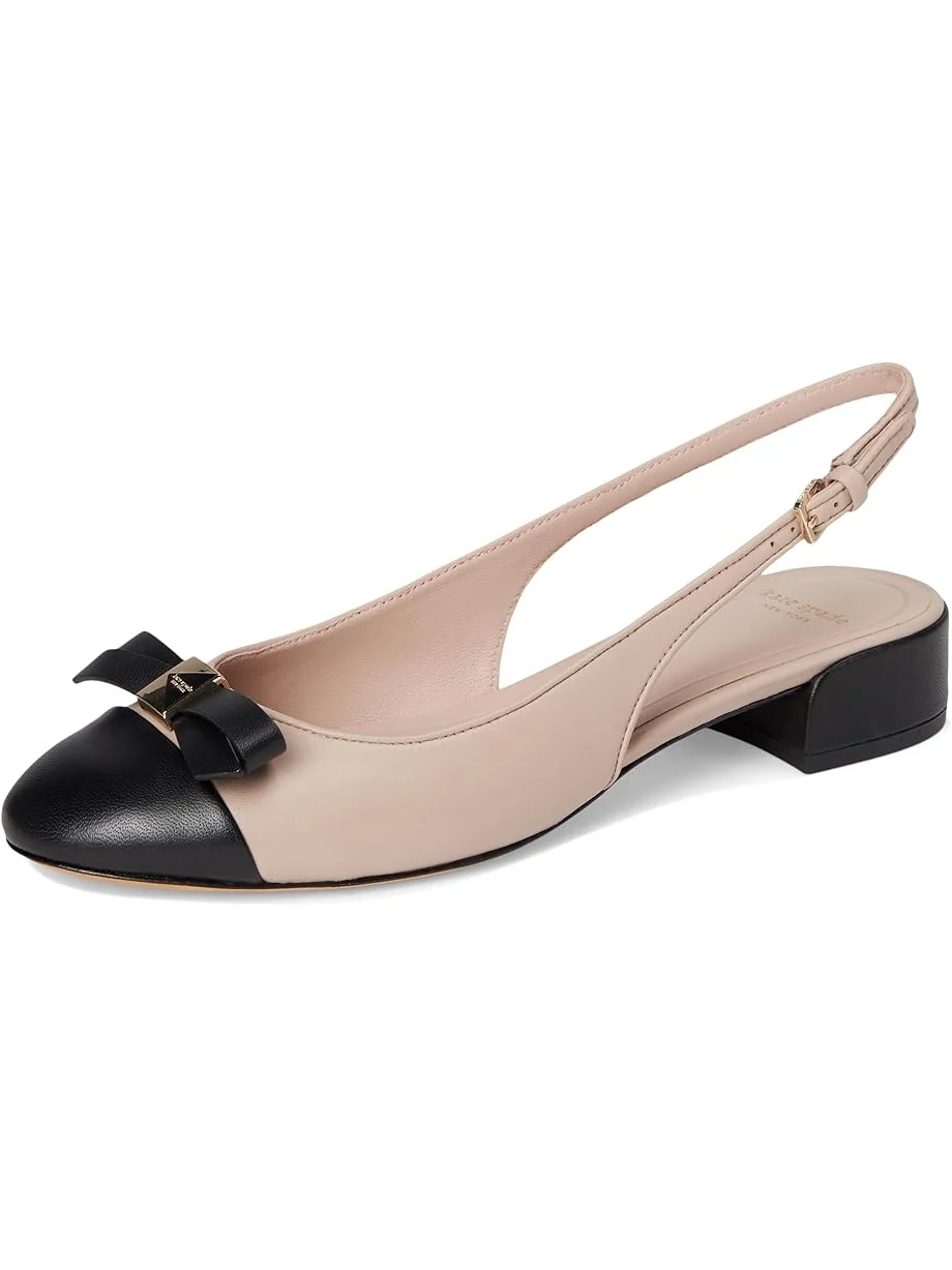 Женские туфли-лодочки Kate Spade New York Deco Bow Smooth Leather Slingback — изображение 7 из 7, пергаментный