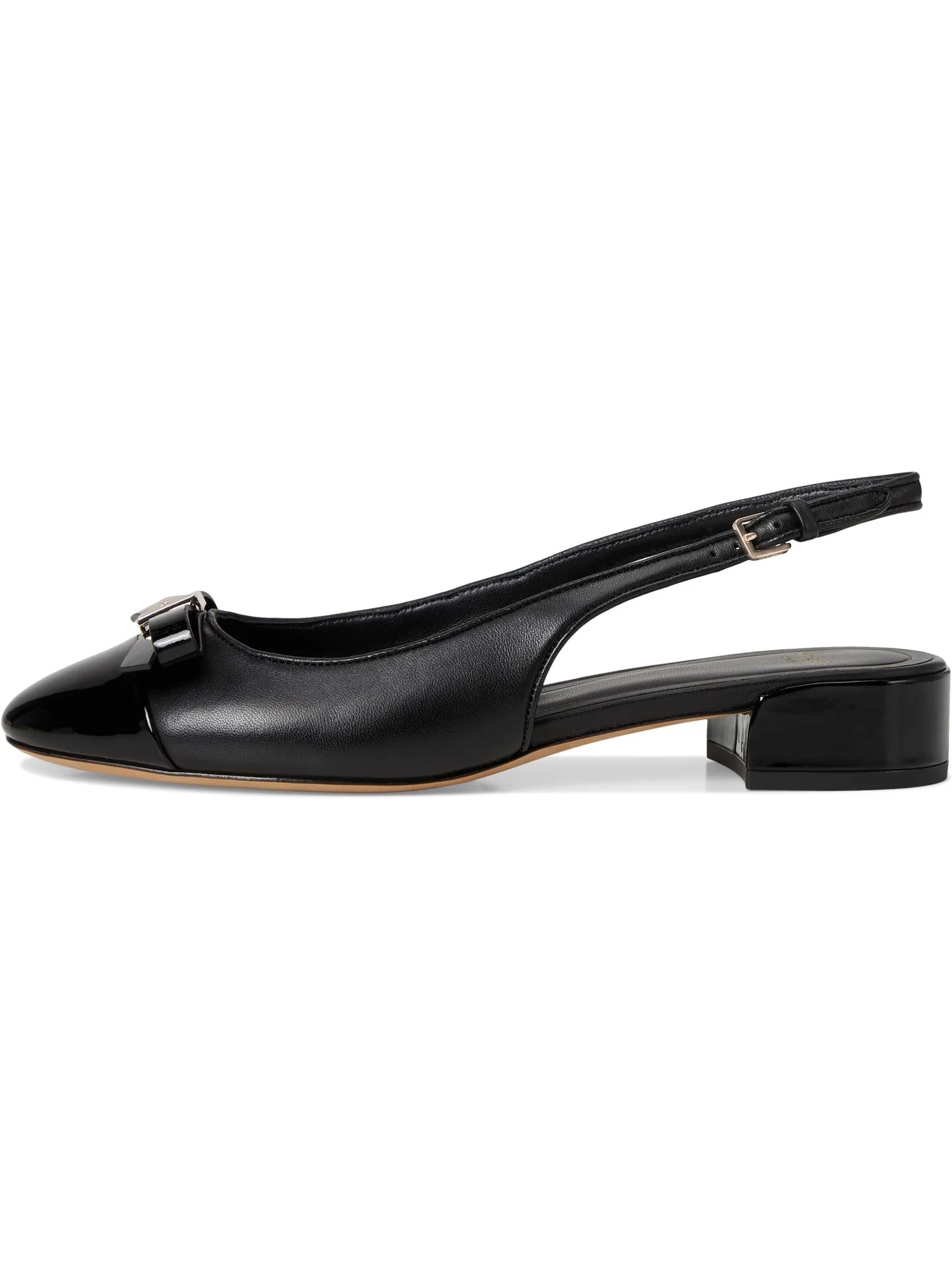 Туфли Kate Spade New York Women's Deco Bow Smooth Leather Slingback Pumps — изображение 4 из 7, черный
