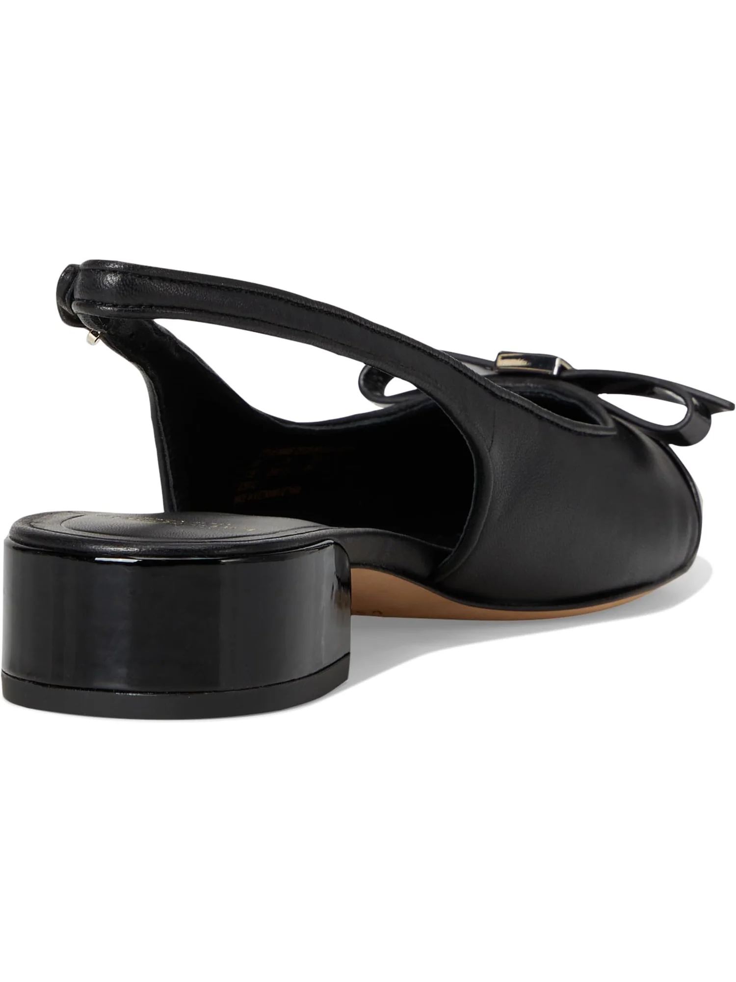 Туфли Kate Spade New York Women's Deco Bow Smooth Leather Slingback Pumps — изображение 5 из 7, черный