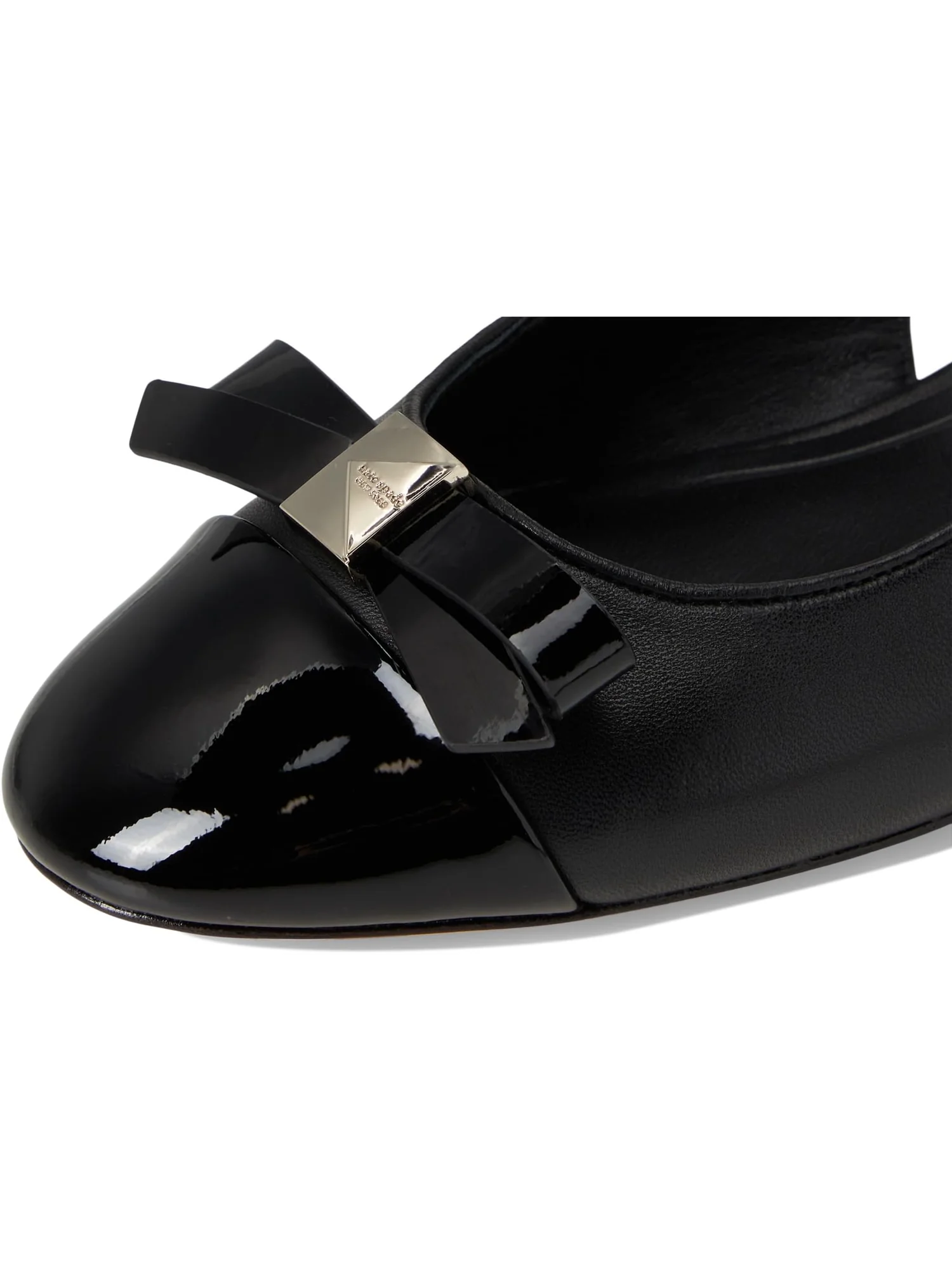 Туфли Kate Spade New York Women's Deco Bow Smooth Leather Slingback Pumps — изображение 6 из 7, черный