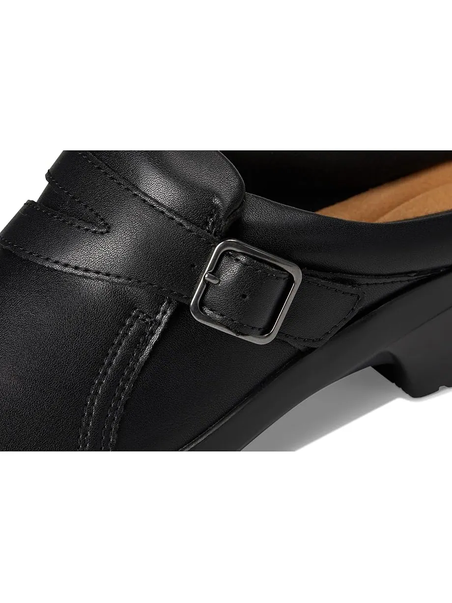 Клоги женские Clarks Angie Braley, натуральная кожа — изображение 6 из 7, черный