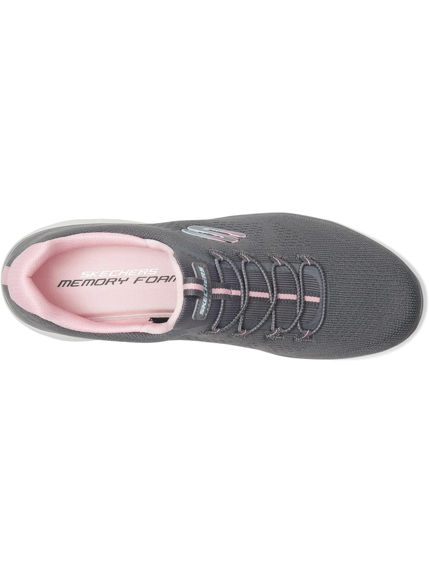 Кроссовки SKECHERS Women's Summits - Radiant Flow — изображение 2 из 7, темно-серый/розовый