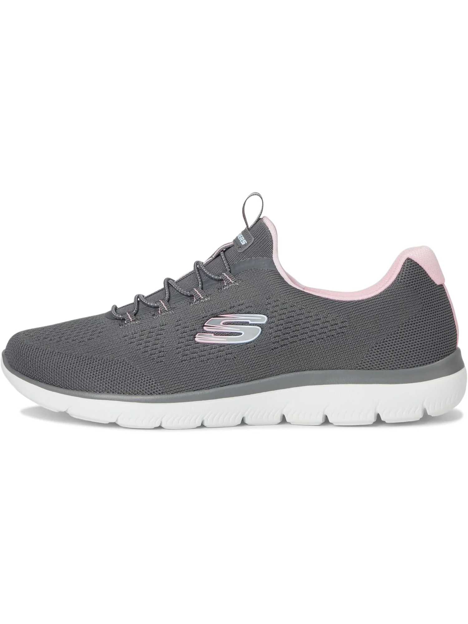 Кроссовки SKECHERS Women's Summits - Radiant Flow — изображение 4 из 7, темно-серый/розовый