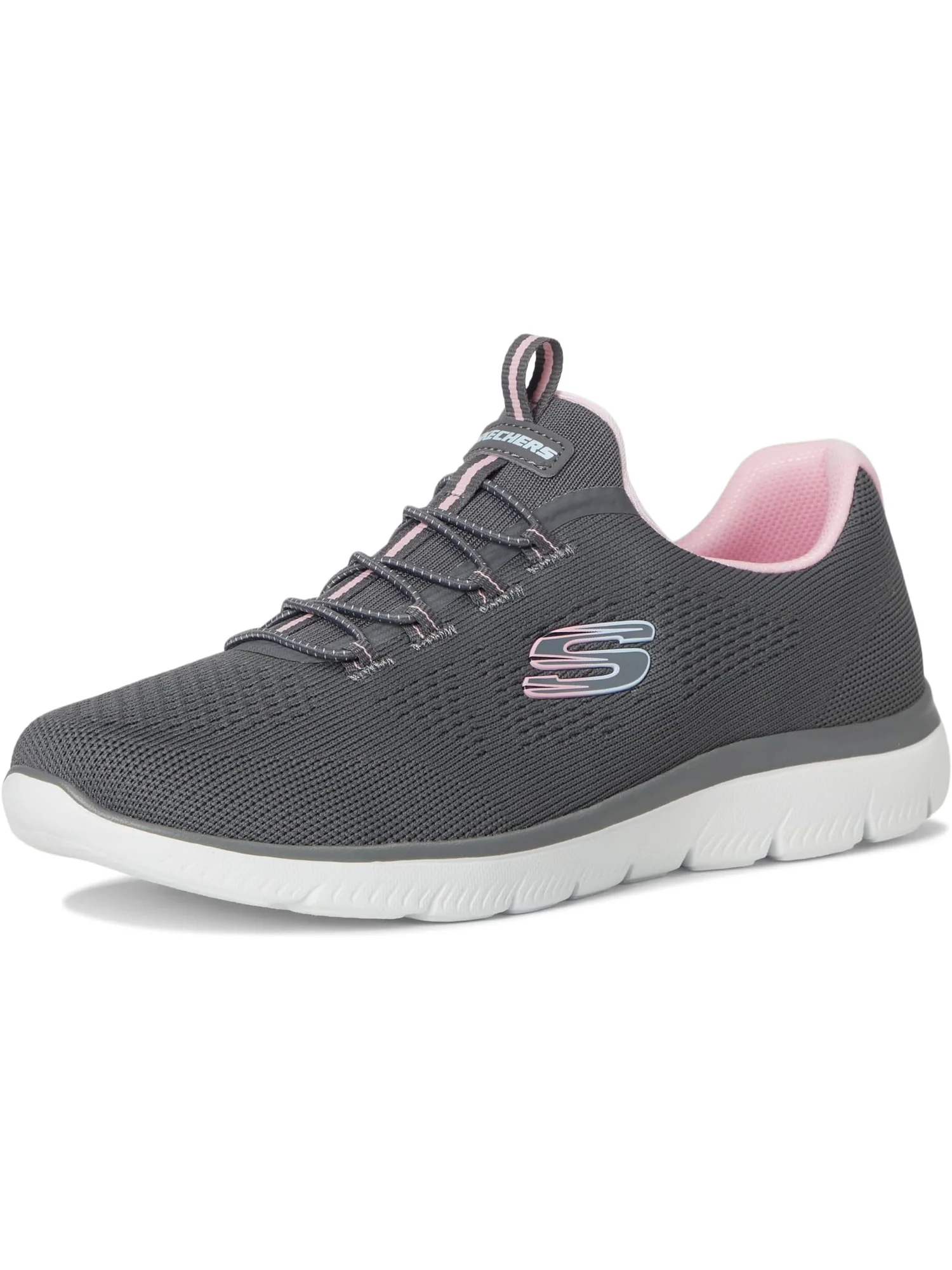 Кроссовки SKECHERS Women's Summits - Radiant Flow — изображение 7 из 7, темно-серый/розовый