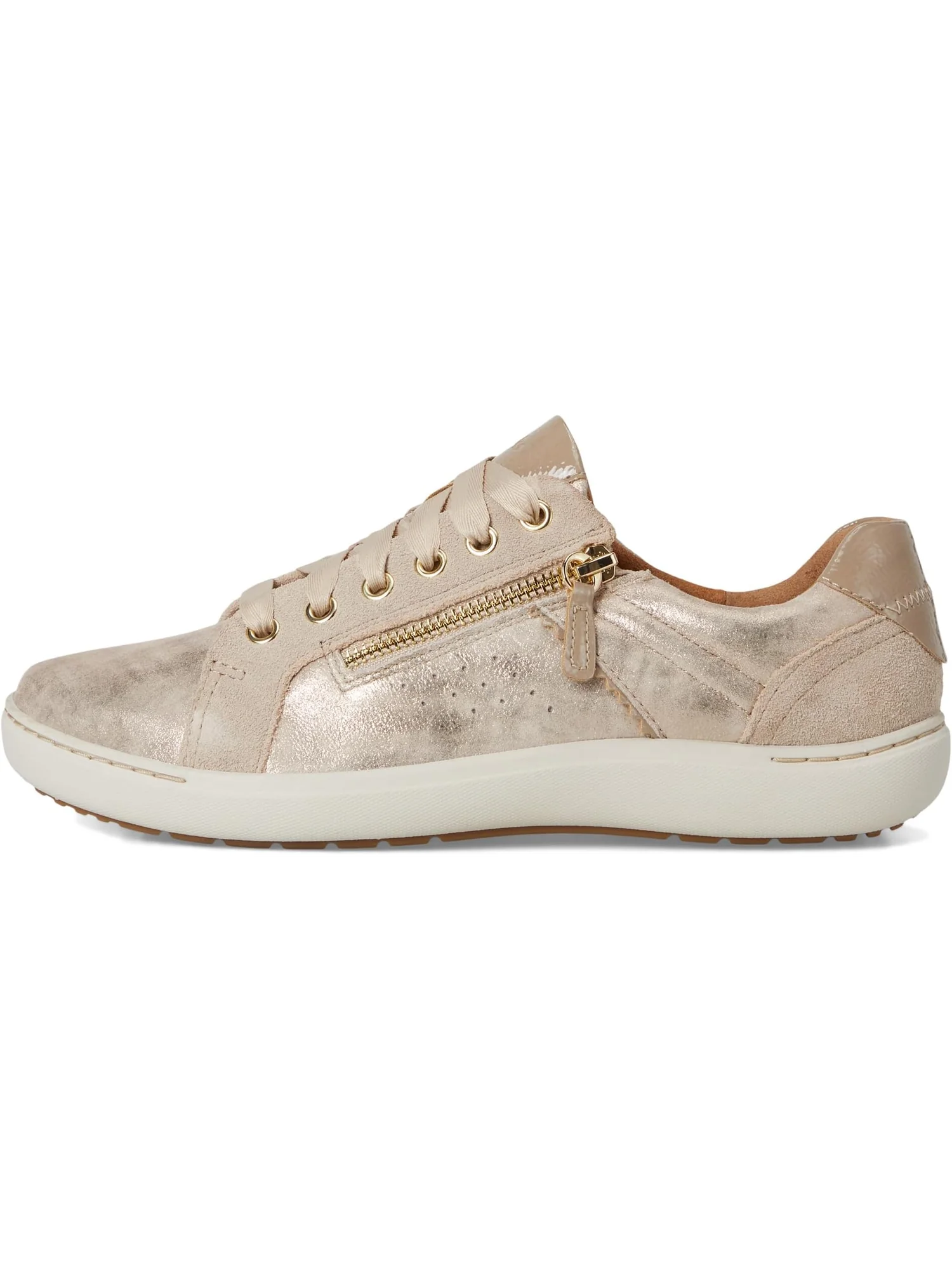 Кроссовки Clarks Women's Nalle Zen, Metallic Leather — изображение 4 из 7, серебристый