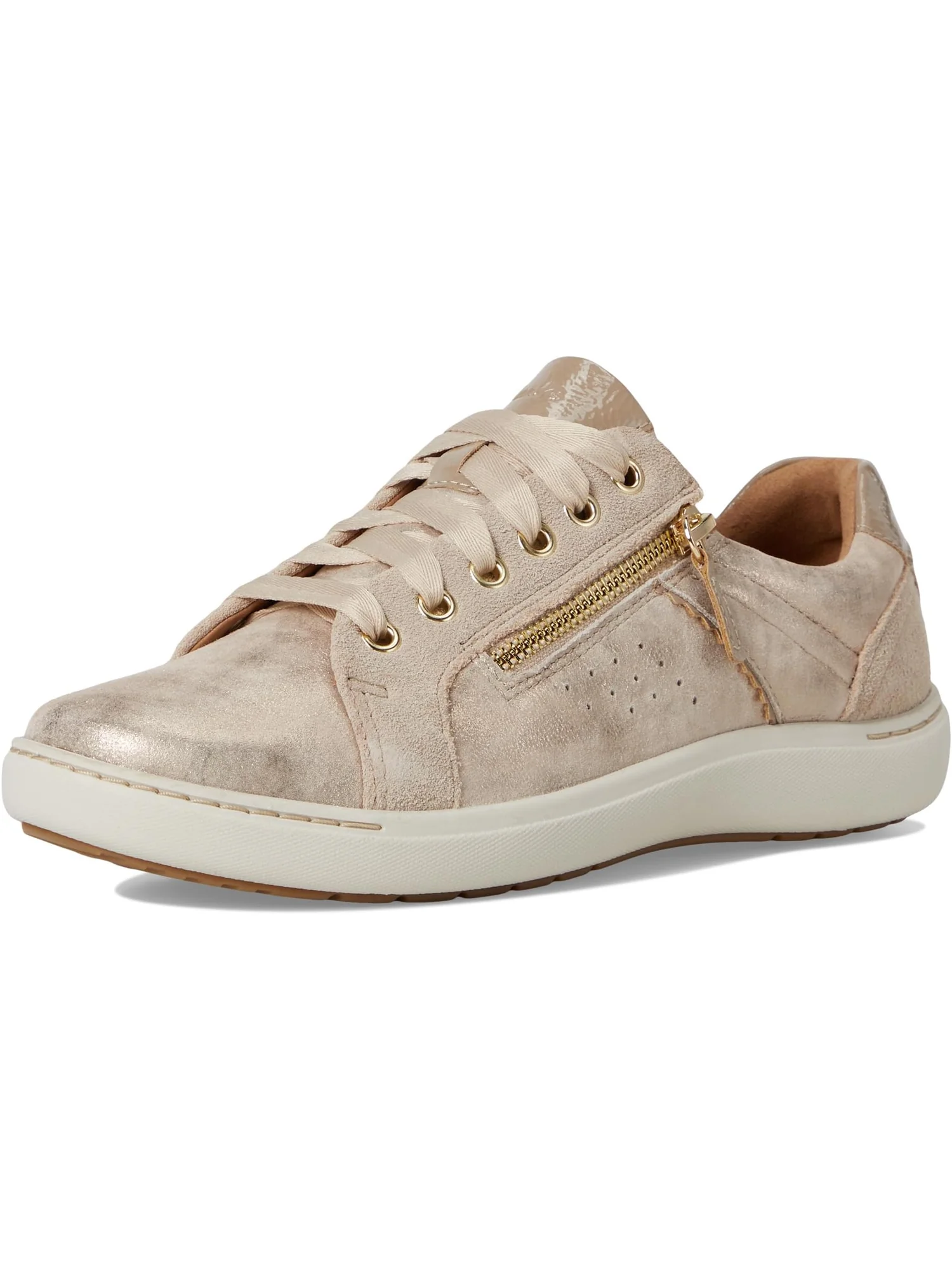 Кроссовки Clarks Women's Nalle Zen, Metallic Leather — изображение 7 из 7, серебристый