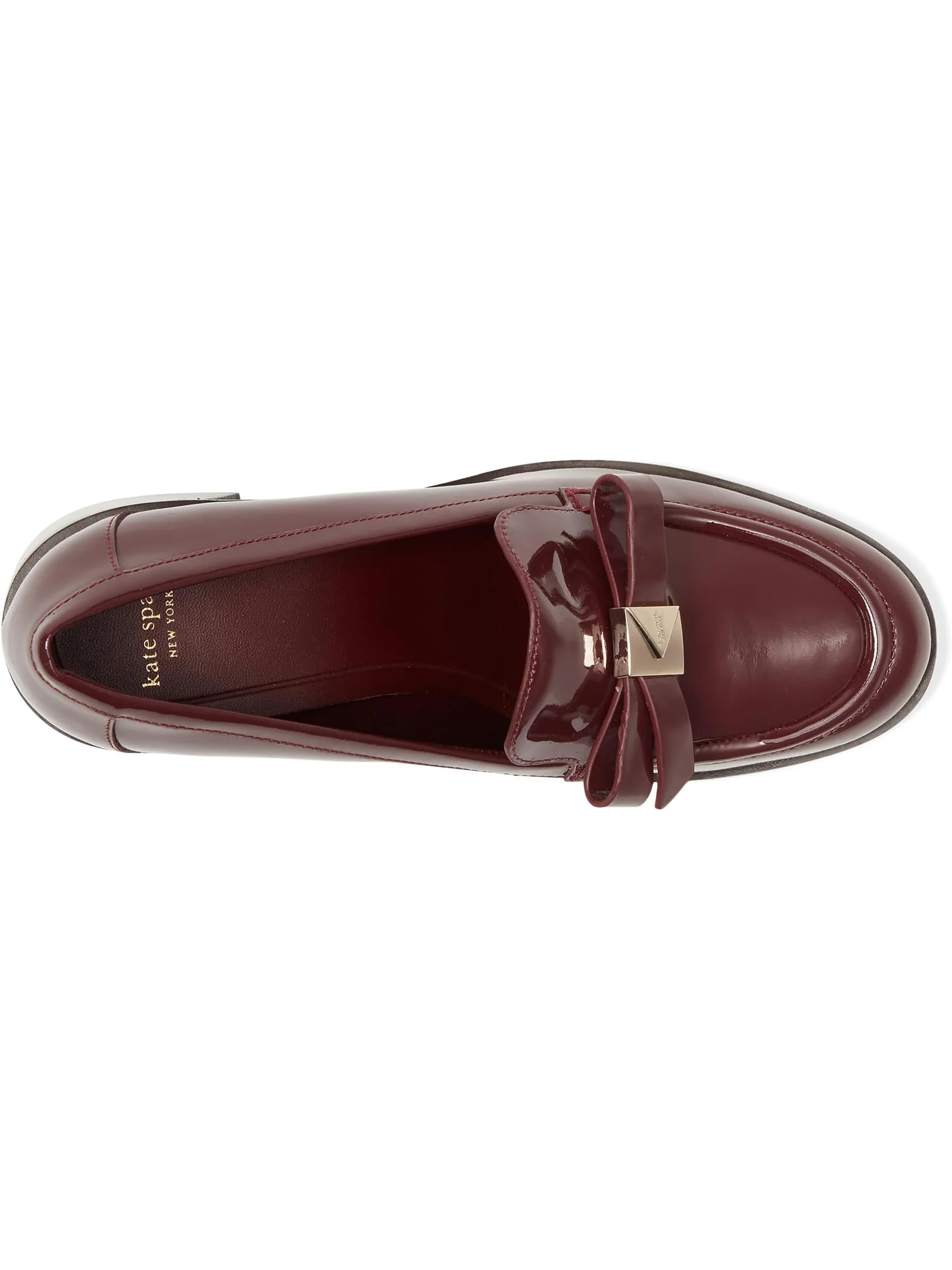 Туфли Kate Spade New York Women's Deco Bow Patent Leather Heeled Loafers — изображение 2 из 7, фиолетовый