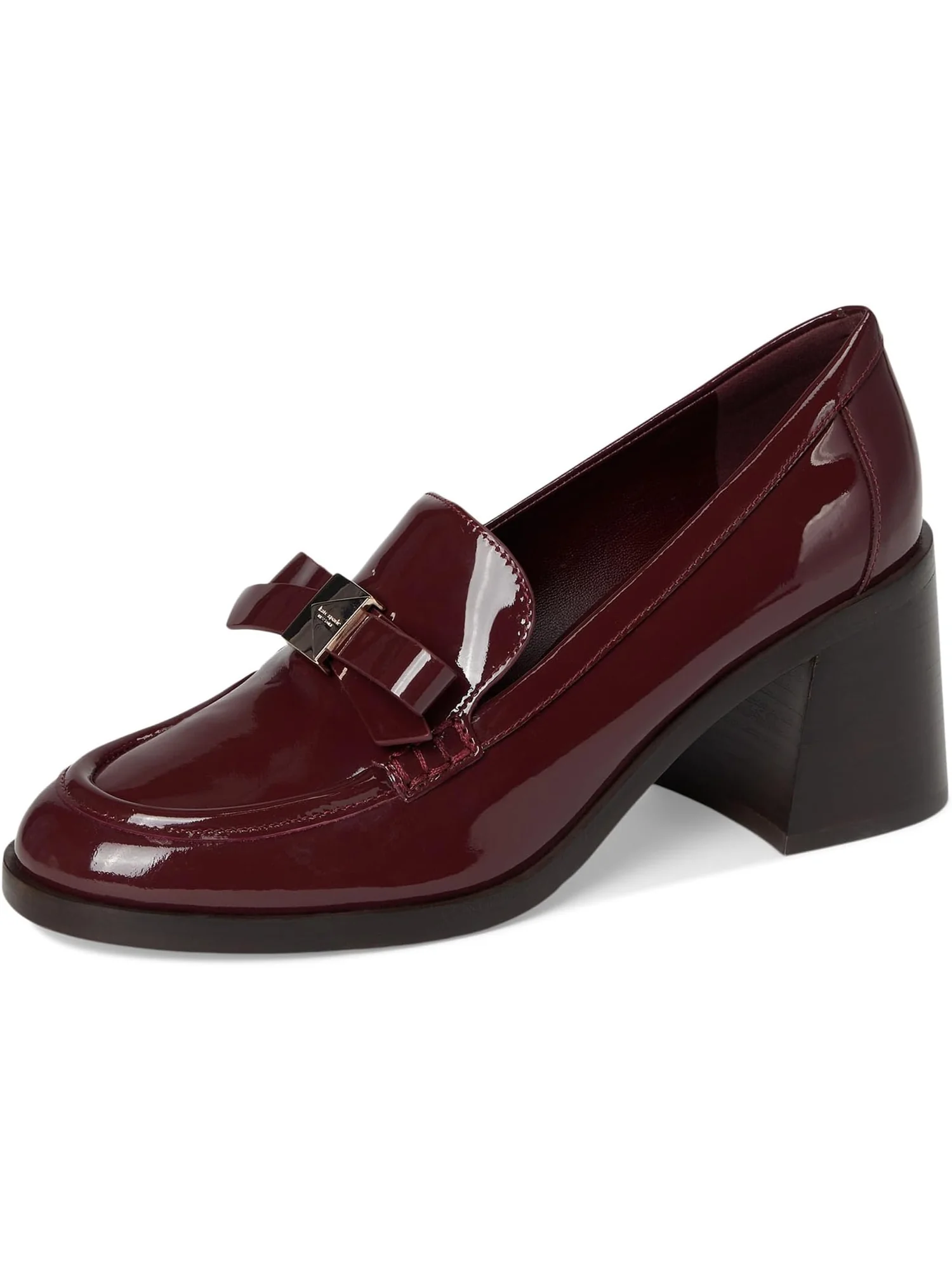 Туфли Kate Spade New York Women's Deco Bow Patent Leather Heeled Loafers — изображение 7 из 7, фиолетовый