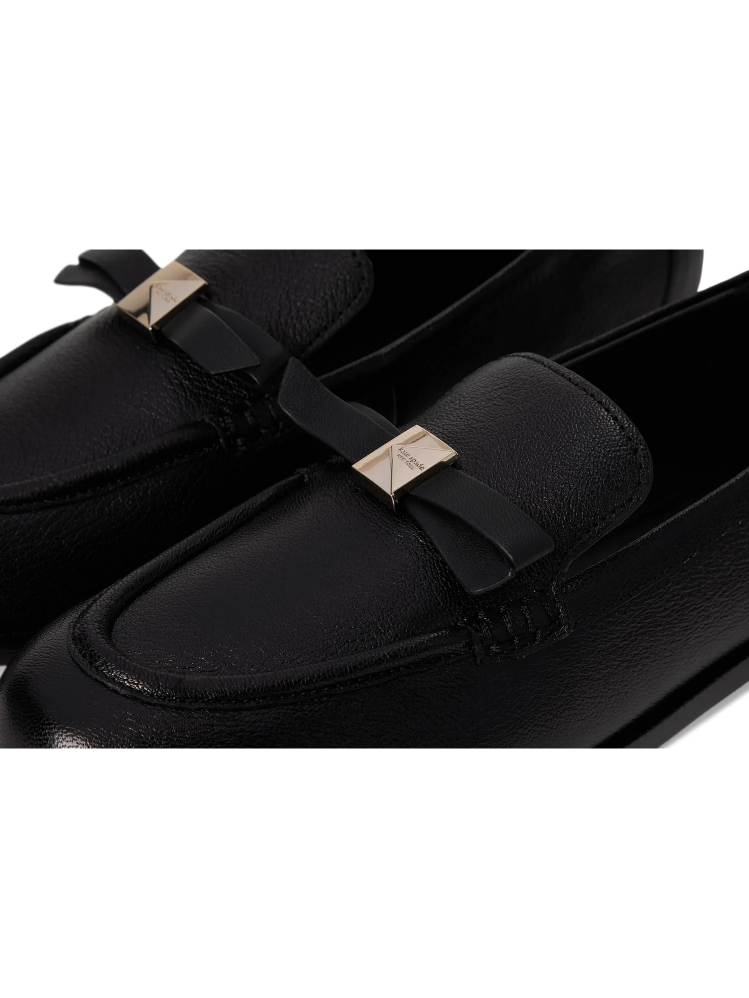 Лоферы Kate Spade New York Women's Deco Bow Pebbled Leather Loafers — изображение 6 из 7, черный