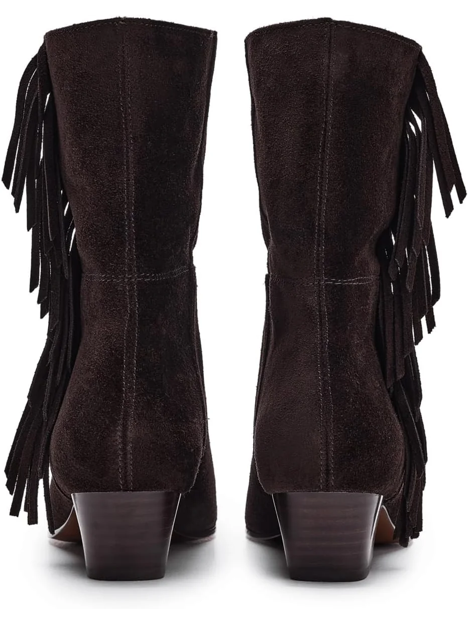 Ботинки Madewell Women's Lia Fringe Boots - Suede — изображение 7 из 7, карабовый