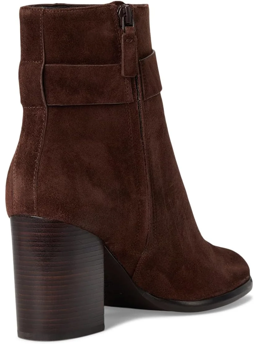 Ботинки Tory Burch Women's Turnlock Heeled Ankle Boot 80mm — изображение 5 из 7, коричневый