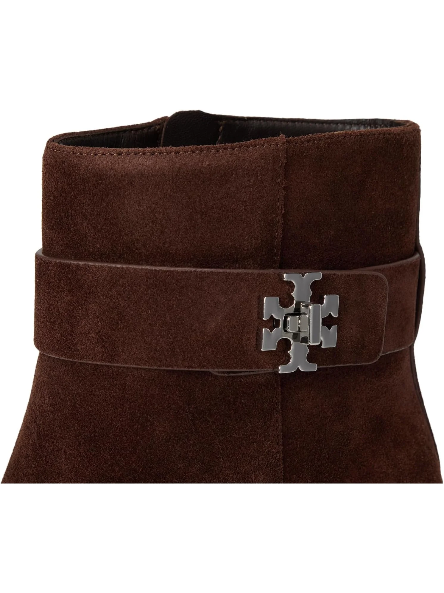 Ботинки Tory Burch Women's Turnlock Heeled Ankle Boot 80mm — изображение 6 из 7, коричневый